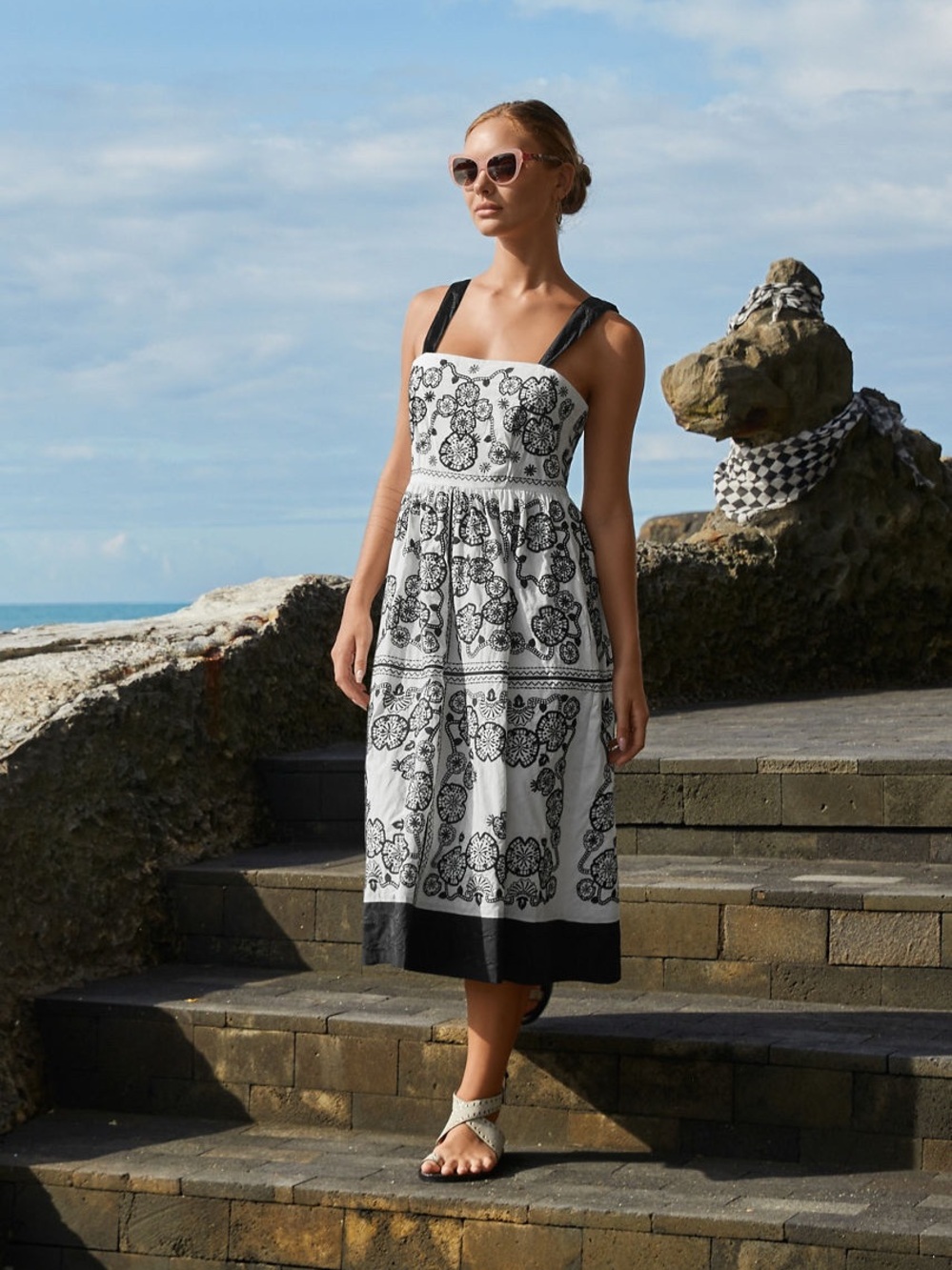 Johnny Was Mel Embroidered Midi Dress - Picture 6 of 12